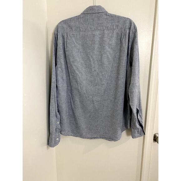 J. Crew Cotton/Linen Blend Button Down Shirt - Size L (EUC) - Picture 6 of 8